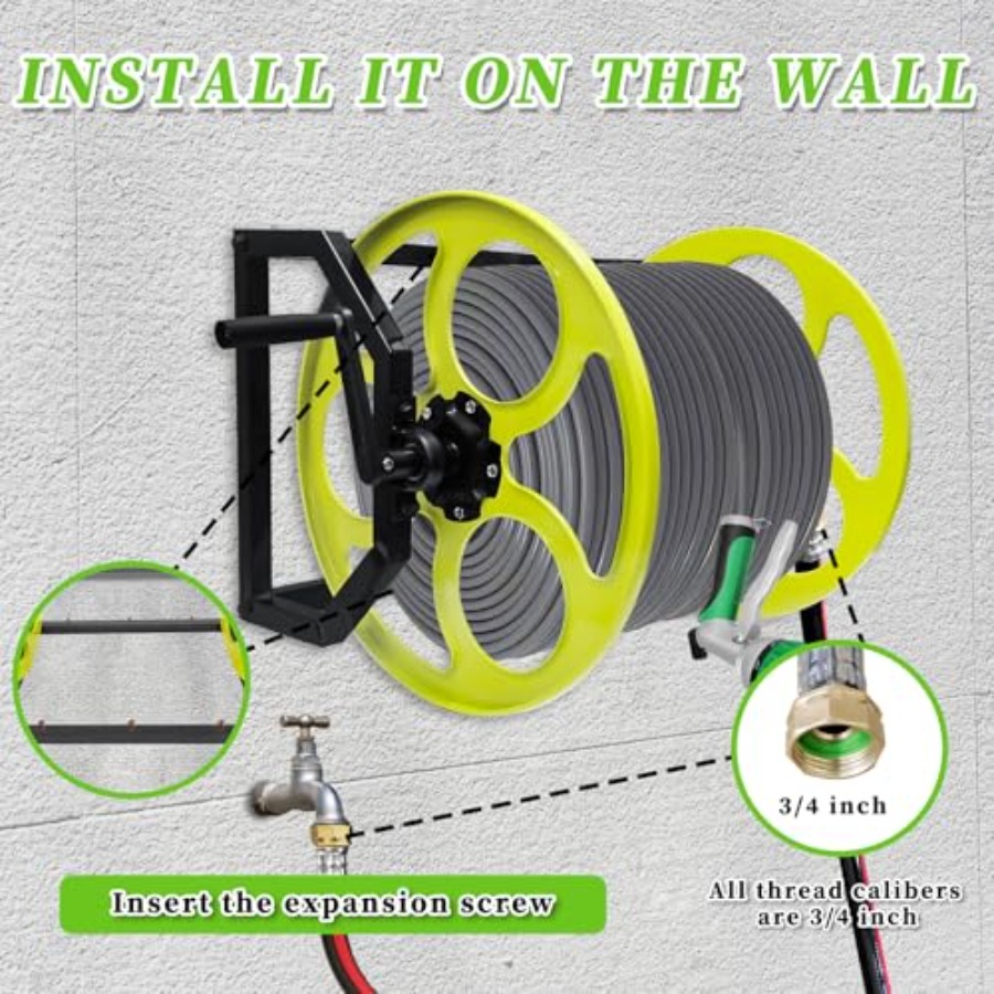Heavy Duty Garden Hose Reel wi - đánh giá và giá Reel Handle