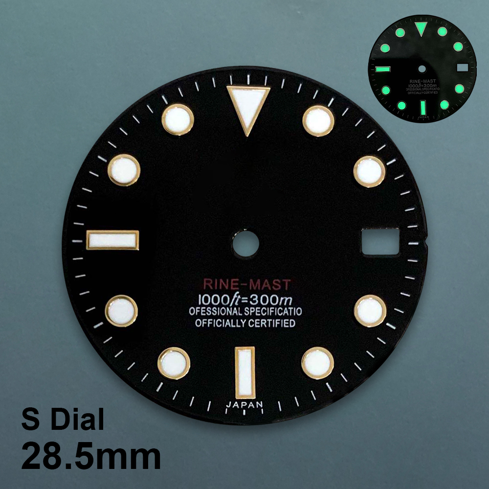 28.5mm S Logo SUB Dive Dial Fi - đánh giá và giá Reel Case