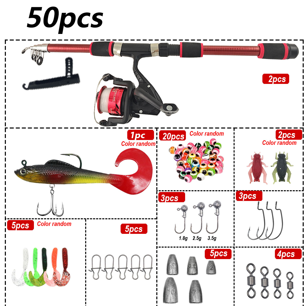 Portable Telescopic Fishing Ro - đánh giá và giá Spincast Reel