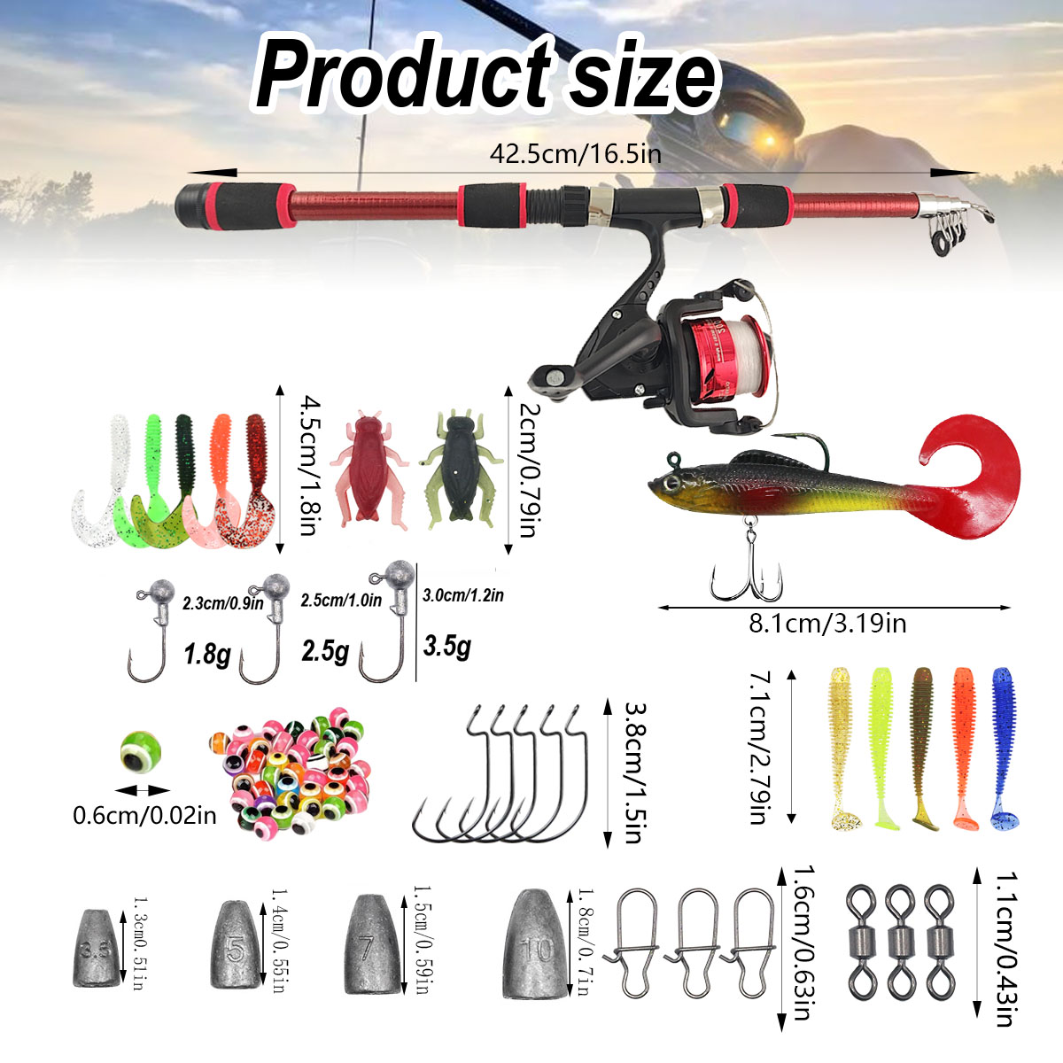 Portable Telescopic Fishing Ro - đánh giá và giá Spincast Reel