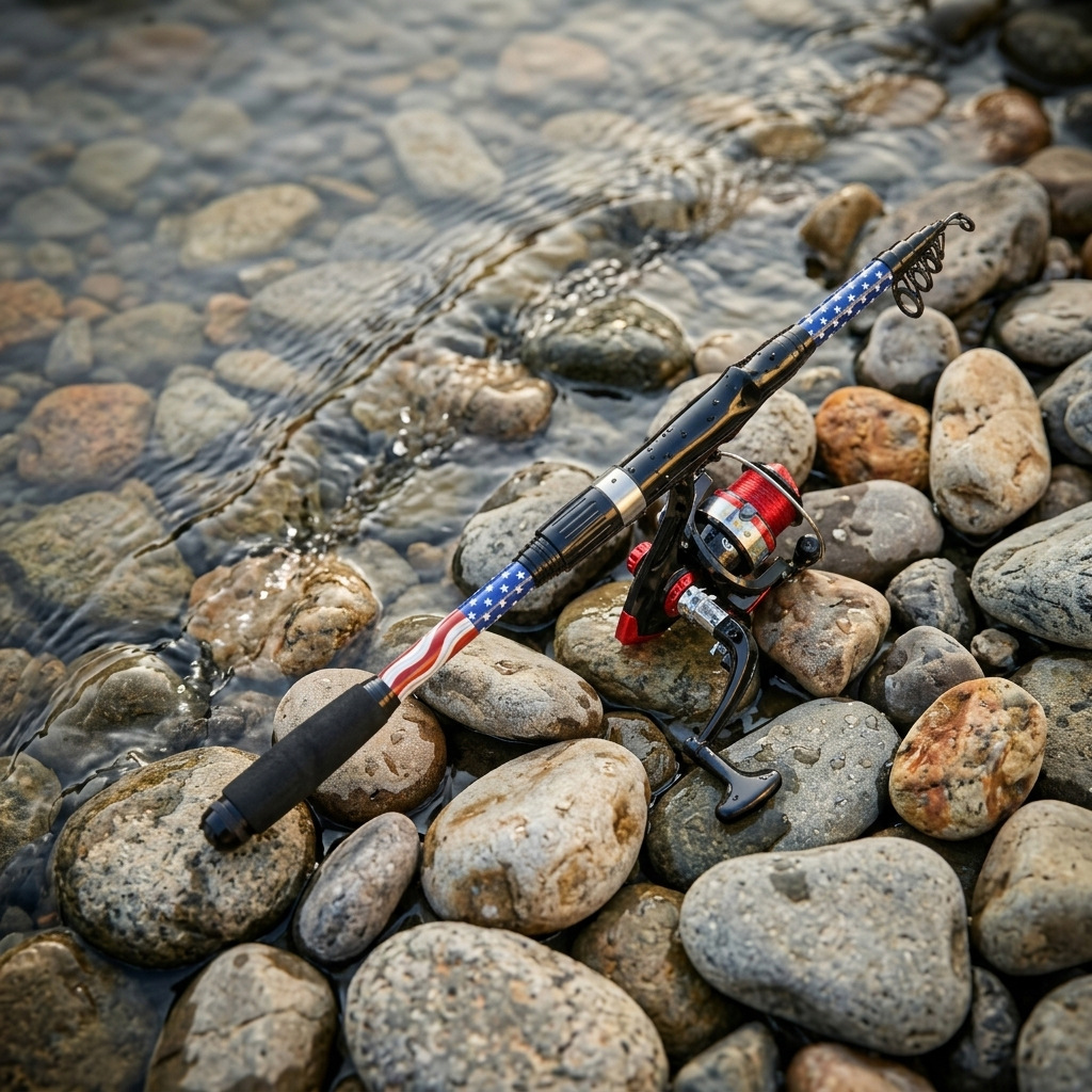 Telescopic Fishing Rod Spinnin - đánh giá và giá Reel Bag