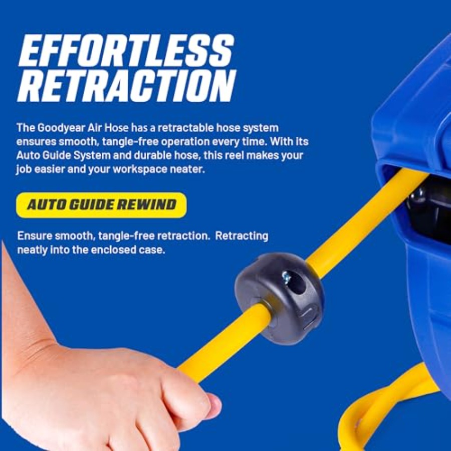 Retractable Air Hose Reel 3/8  - đánh giá và giá Reel Handle