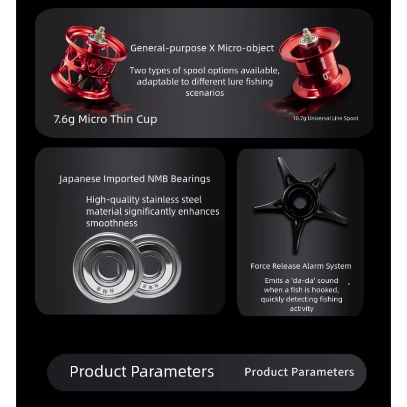 P1 Casting Reel, 7.3:1 Gear Ra - đánh giá và giá Reel Handle