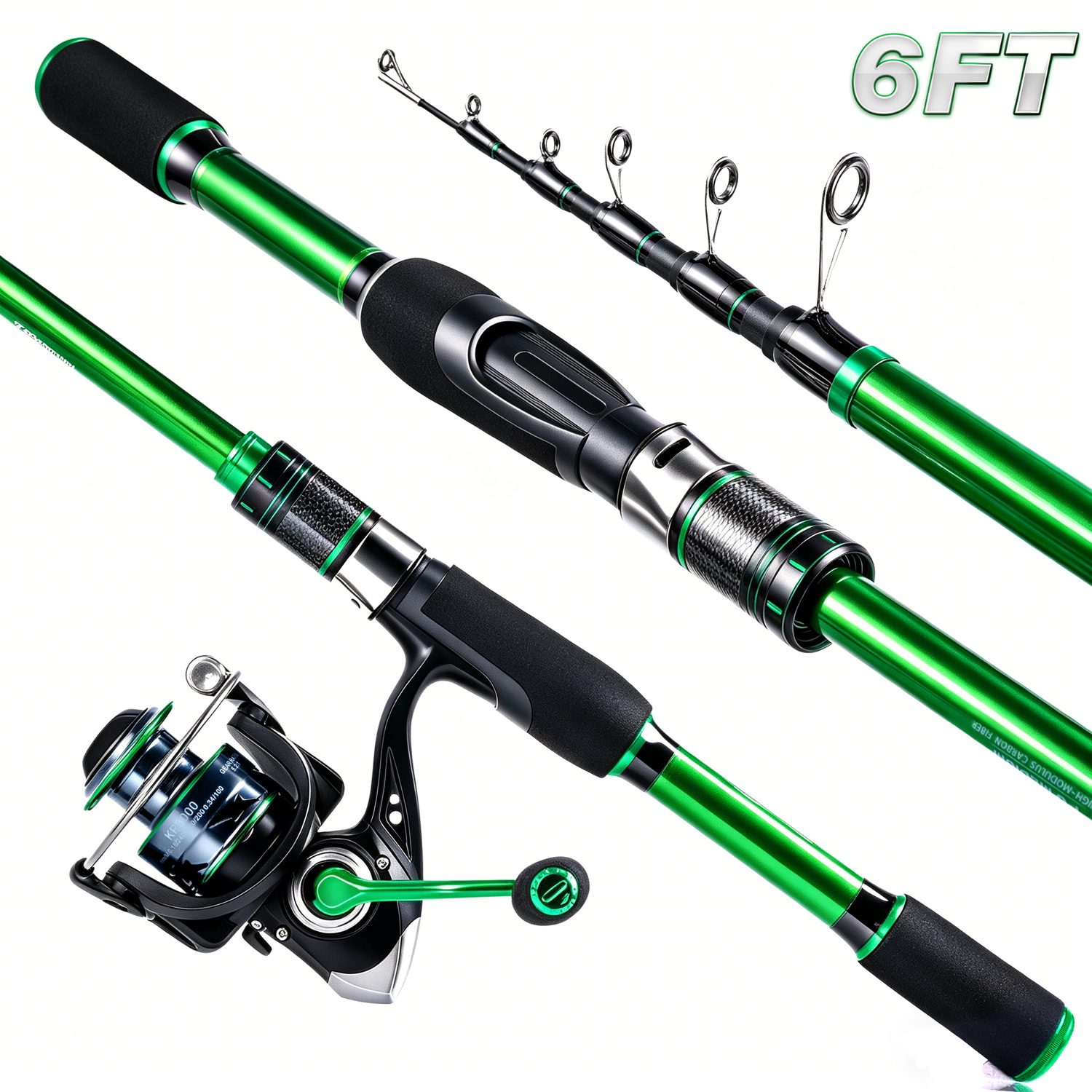 Graphite Telescopic Fishing Ro - đánh giá và giá Reel Bag