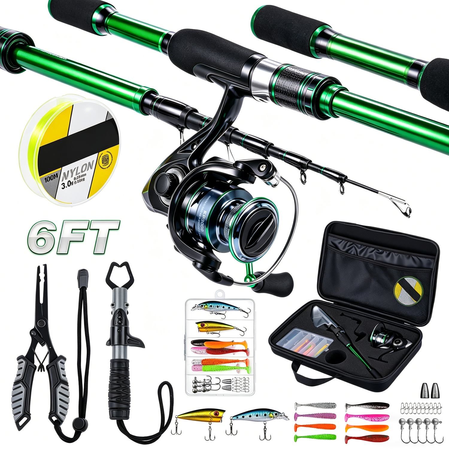 Graphite Telescopic Fishing Ro - đánh giá và giá Reel Bag