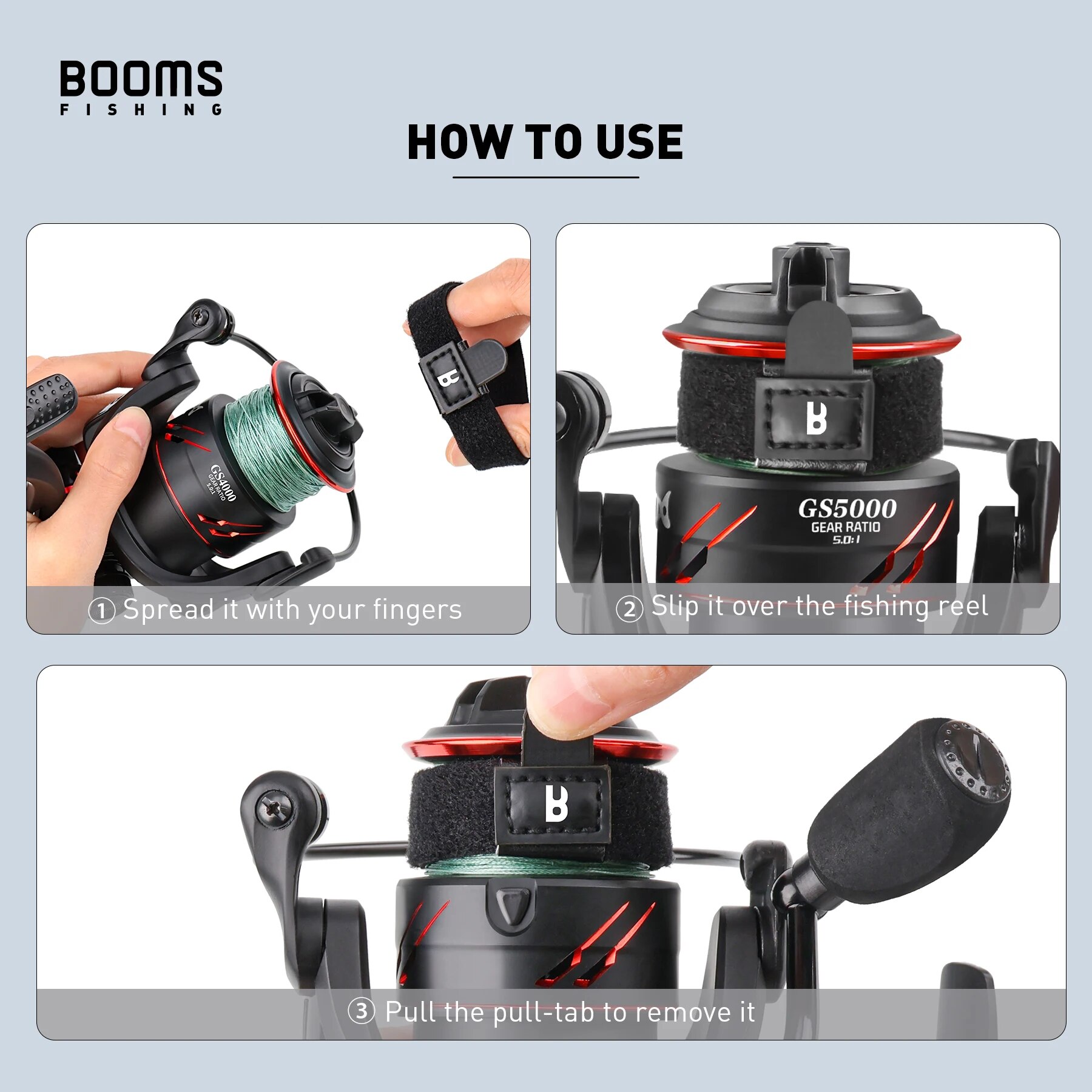 Booms Fishing SB1 4Pcs Spinnin - đánh giá và giá Reel Cover